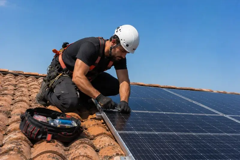 Maintenance et monitoring de panneaux solaires à Andancette